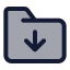 Folderdown icon with duotone standard style