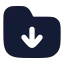 Folderdown icon with solid rounded style