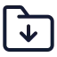 Folderdown icon with stroke standard style