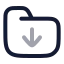 Folderdown icon with twotone rounded style