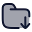 Folderdownload icon with duotone rounded style