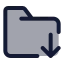 Folderdownload icon with duotone standard style