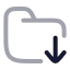 Folderdownload icon with twotone rounded style