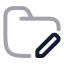Folderedit icon with twotone rounded style