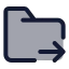 Folderexport icon with duotone standard style