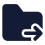 Folderexport icon with solid standard style