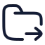 Folderexport icon with stroke rounded style