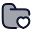 Folderfavourite icon with duotone rounded style