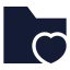 Folderfavourite icon with solid sharp style