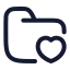 Folderfavourite icon with stroke rounded style