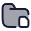 Folderfilestorage icon with duotone rounded style