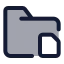 Folderfilestorage icon with duotone standard style
