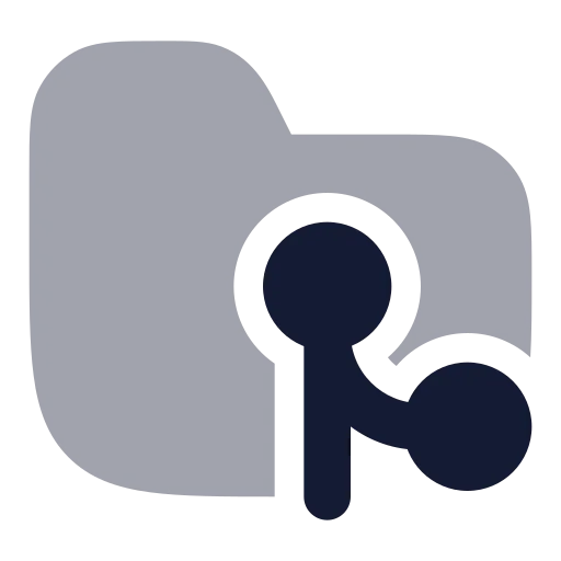 Folder Git 2 Icon in Bulk Rounded style
