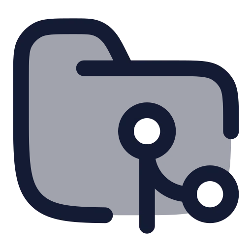 Folder Git 2 Icon in Duotone Rounded style