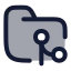 Foldergit icon with duotone rounded style