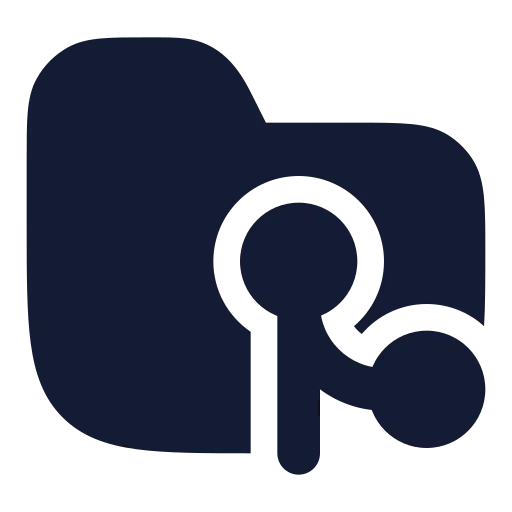 Folder Git 2 Icon in Solid Rounded style