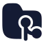 Foldergit icon with solid rounded style