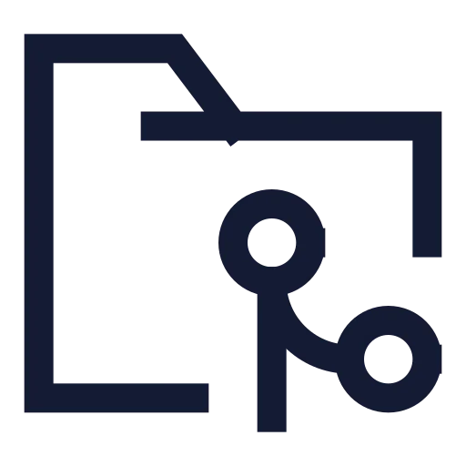 Folder Git 2 Icon in Stroke Sharp style