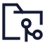 Foldergit icon with stroke sharp style