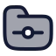 Foldergit icon with duotone rounded style