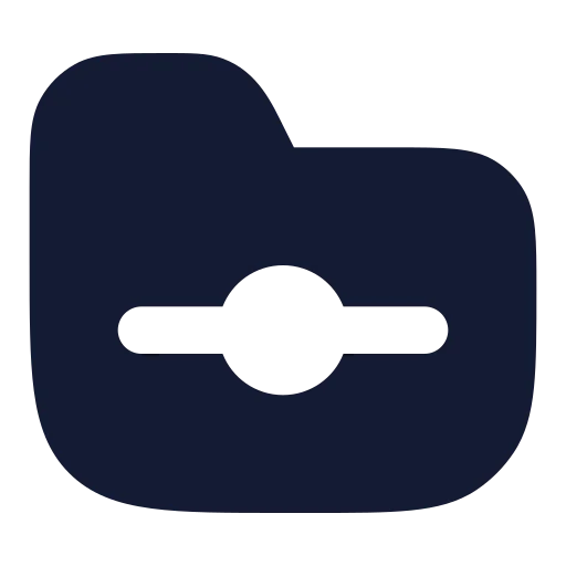 Folder Git Icon in Solid Rounded style