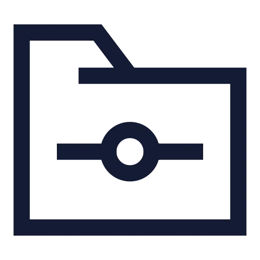 Folder Git Icon in Stroke Sharp style