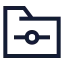 Foldergit icon with stroke sharp style