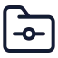 Foldergit icon with stroke standard style