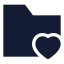 Folderheart icon with solid sharp style