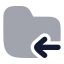 Folderimport icon with bulk rounded style