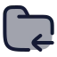 Folderimport icon with duotone rounded style