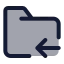 Folderimport icon with duotone standard style