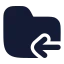 Folderimport icon with solid rounded style