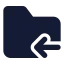 Folderimport icon with solid standard style