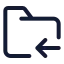 Folderimport icon with stroke standard style