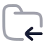 Folderimport icon with twotone rounded style