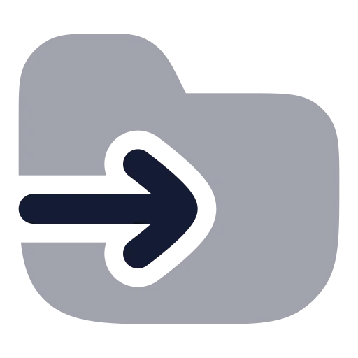 Folder Input Icon in Bulk Rounded style