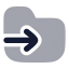 Folderinput icon with bulk rounded style
