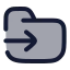 Folderinput icon with duotone rounded style