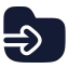 Folderinput icon with solid rounded style