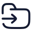 Folderinput icon with stroke rounded style