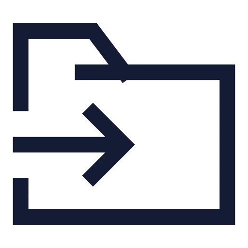 Folder Input Icon in Stroke Sharp style