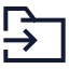 Folderinput icon with stroke sharp style