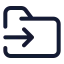 Folderinput icon with stroke standard style