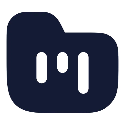 Folder Kanban Icon in Solid Rounded style