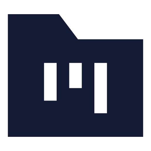 Folder Kanban Icon in Solid Sharp style