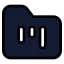 Folderkanban icon with solid standard style
