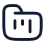 Folderkanban icon with stroke rounded style