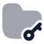 Folderkey icon with bulk rounded style