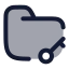 Folderkey icon with duotone rounded style
